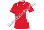 Multicolor Ladies Short Sleeve Polyester Cotton T-Shirts Polo Shirts